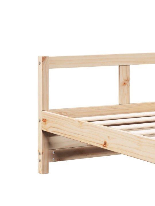 Válenda s matrací 80 x 200 cm masivní borové dřevo