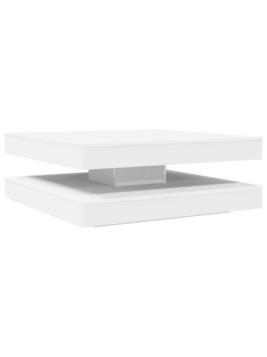 Konferenční stolek otočný o 360º bílý 90x90x34,5 cm