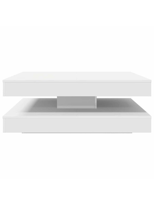 Konferenční stolek otočný o 360º bílý 90x90x34,5 cm