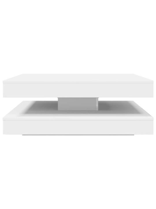 Konferenční stolek otočný o 360º bílý 90x90x34,5 cm