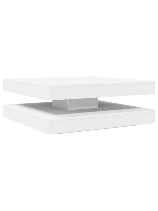 Konferenční stolek otočný o 360º bílý 90x90x34,5 cm