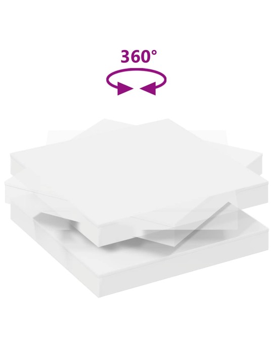 Konferenční stolek otočný o 360º bílý 90x90x34,5 cm