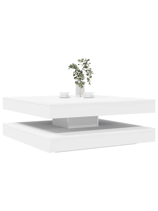 Konferenční stolek otočný o 360º bílý 90x90x34,5 cm