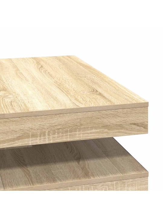 Konferenční stolek otočný o 360º dub sonoma 90x90x34,5 cm