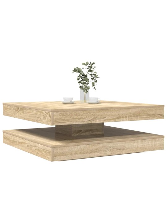 Konferenční stolek otočný o 360º dub sonoma 90x90x34,5 cm