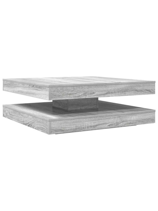 Konferenční stolek otočný o 360º šedý sonoma 90x90x34,5 cm