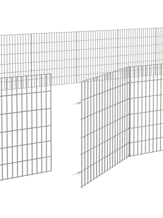 Ohrádka pro zvířata 48 panelů 54 x 60 cm pozinkované železo