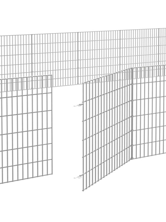 Ohrádka pro zvířata 48 panelů 54 x 60 cm pozinkované železo