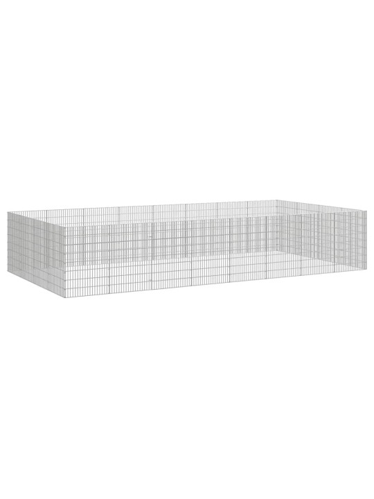 Ohrádka pro zvířata 24 panelů 54 x 80 cm pozinkované železo