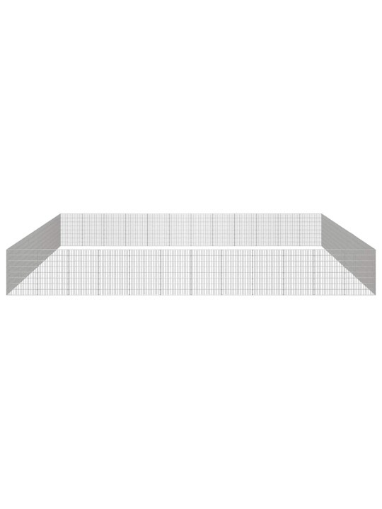 Ohrádka pro zvířata 48 panelů 54 x 80 cm pozinkované železo