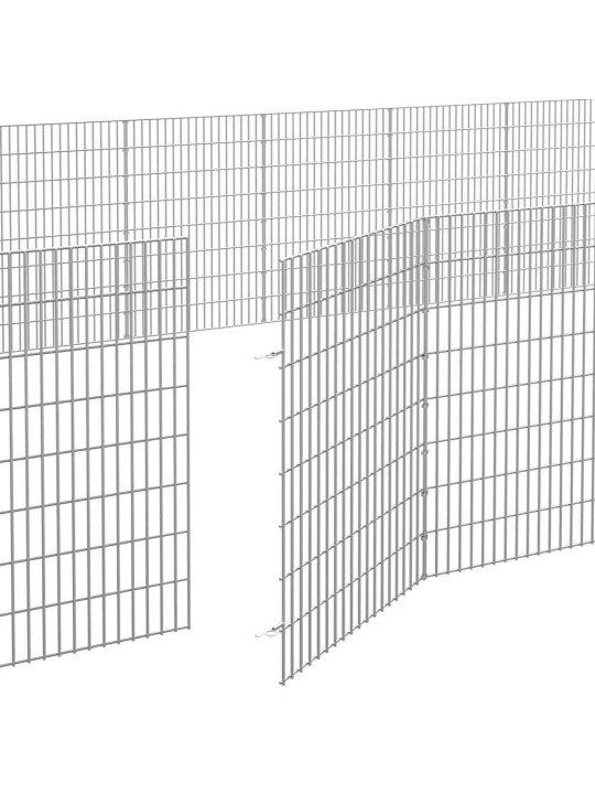 Ohrádka pro zvířata 48 panelů 54 x 80 cm pozinkované železo