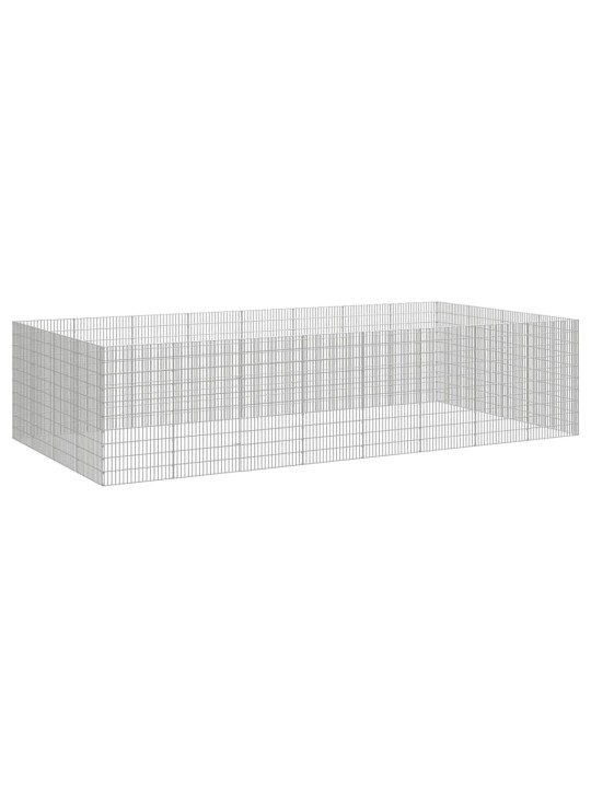 Ohrádka pro zvířata 24 panelů 54 x 100 cm pozinkované železo
