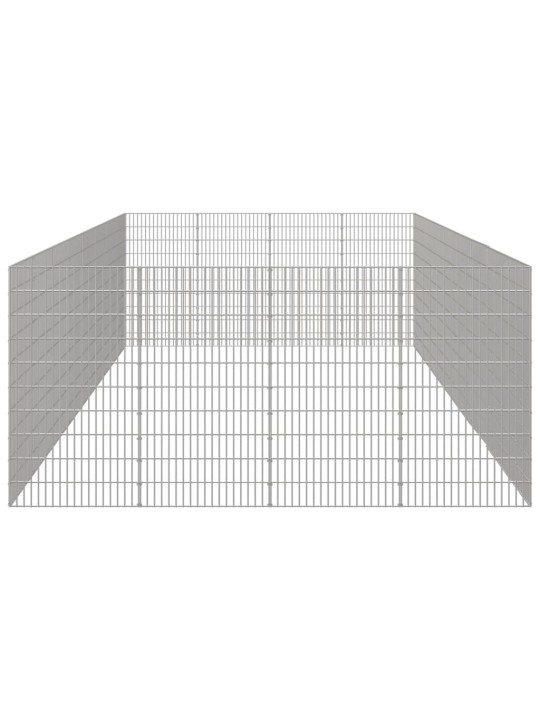 Ohrádka pro zvířata 24 panelů 54 x 100 cm pozinkované železo