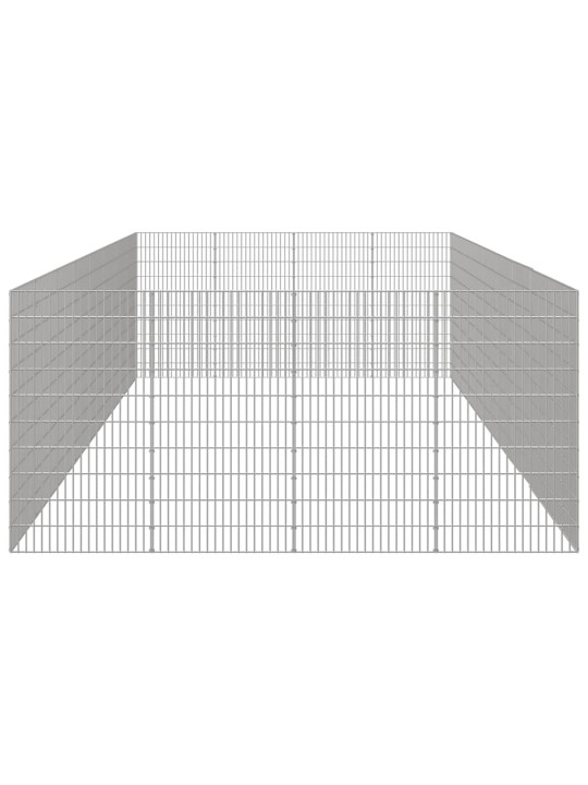Ohrádka pro zvířata 24 panelů 54 x 100 cm pozinkované železo
