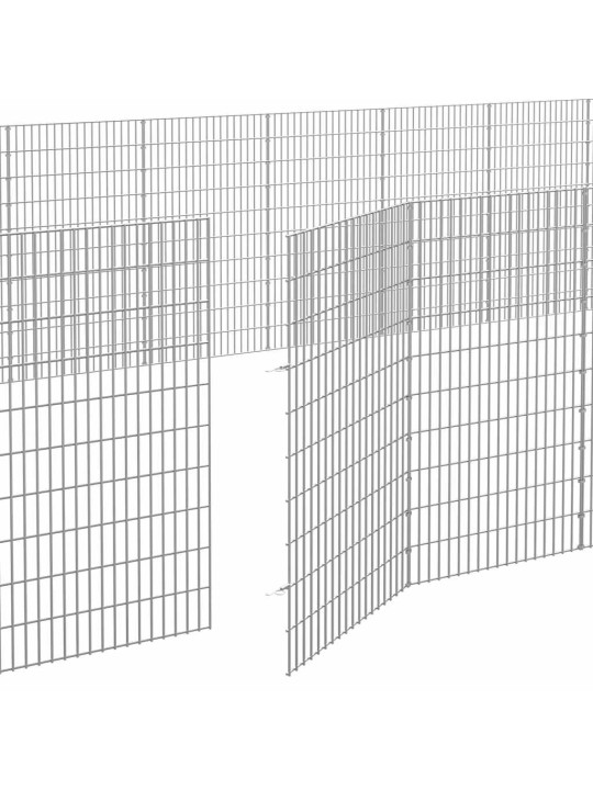 Ohrádka pro zvířata 24 panelů 54 x 100 cm pozinkované železo