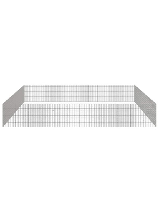 Ohrádka pro zvířata 48 panelů 54 x 100 cm pozinkované železo