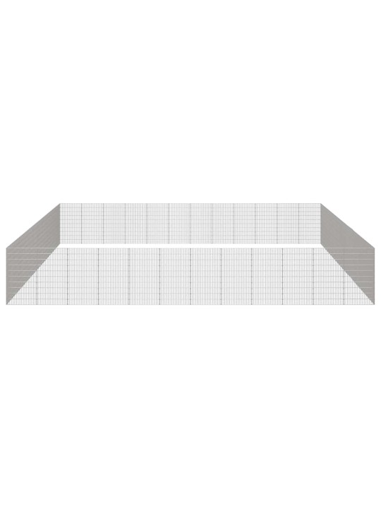 Ohrádka pro zvířata 48 panelů 54 x 100 cm pozinkované železo