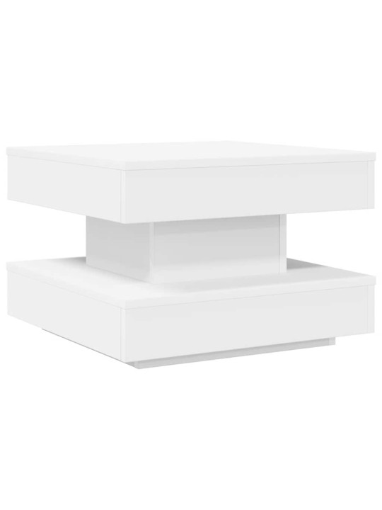 Konferenční stolek otočný o 360º bílý 50 x 50 x 34,5 cm