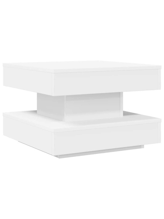 Konferenční stolek otočný o 360º bílý 50 x 50 x 34,5 cm