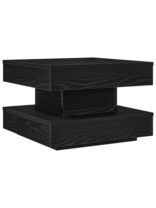Konferenční stolek otočný o 360º černý 50 x 50 x 34,5 cm