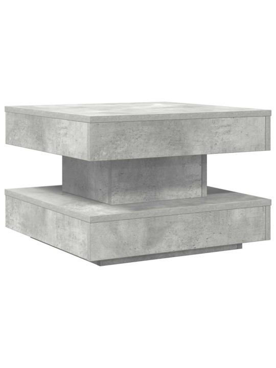 Konferenční stolek otočný o 360º betonově šedý 50x50x34,5 cm