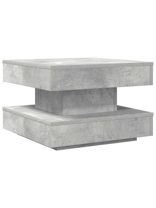 Konferenční stolek otočný o 360º betonově šedý 50x50x34,5 cm