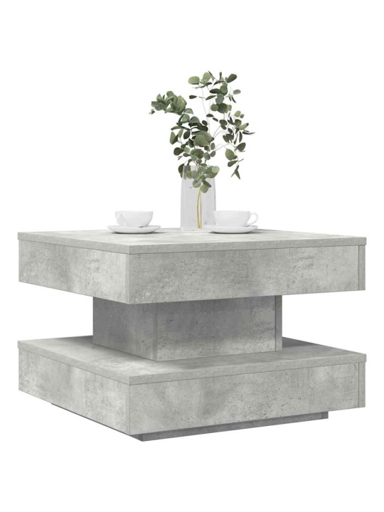 Konferenční stolek otočný o 360º betonově šedý 50x50x34,5 cm