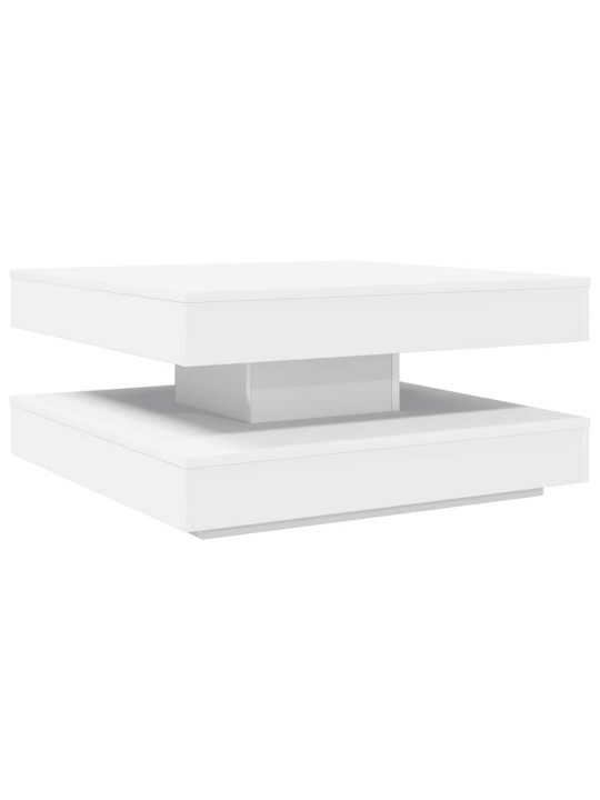 Konferenční stolek otočný o 360º bílý 70 x 70 x 34,5 cm