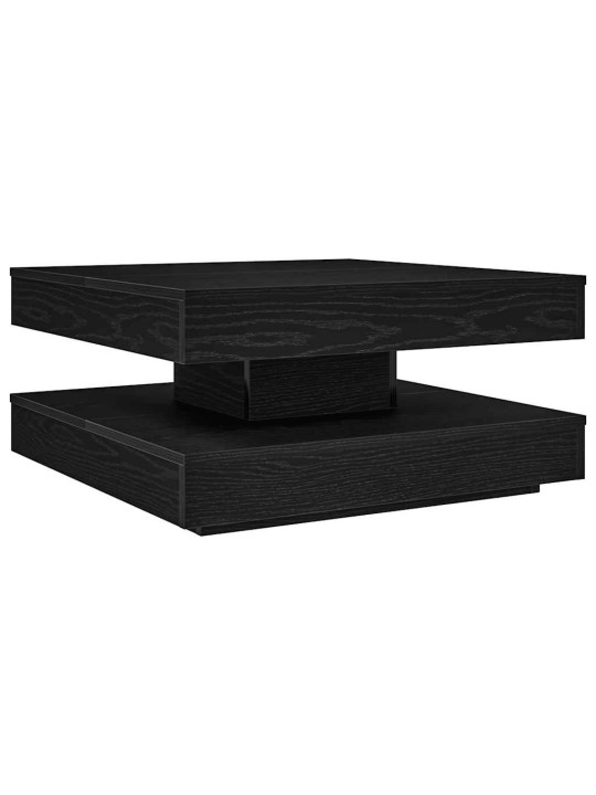 Konferenční stolek otočný o 360º černý 70 x 70 x 34,5 cm