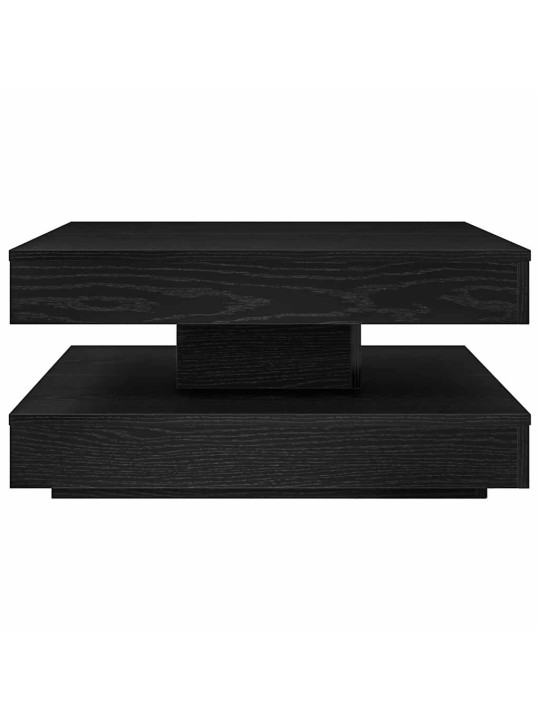 Konferenční stolek otočný o 360º černý 70 x 70 x 34,5 cm