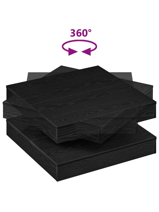 Konferenční stolek otočný o 360º černý 70 x 70 x 34,5 cm