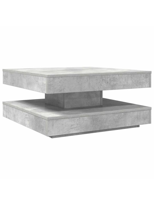 Konferenční stolek otočný o 360º betonově šedý 70x70x34,5 cm