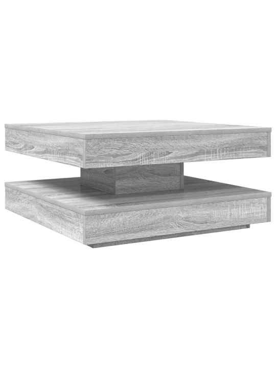 Konferenční stolek otočný o 360º šedý sonoma 70 x 70 x 34,5 cm