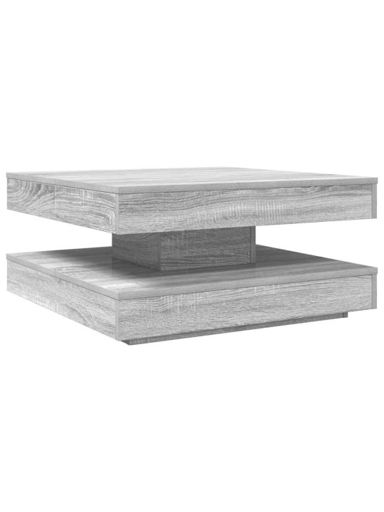 Konferenční stolek otočný o 360º šedý sonoma 70 x 70 x 34,5 cm