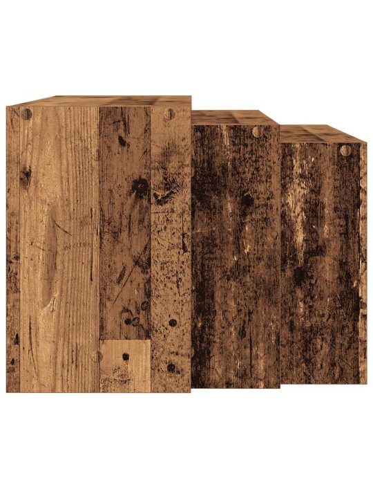 Hnízdové stolky 3 ks old wood kompozitní dřevo