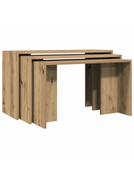 Hnízdové stolky 3 ks dub artisan kompozitní dřevo