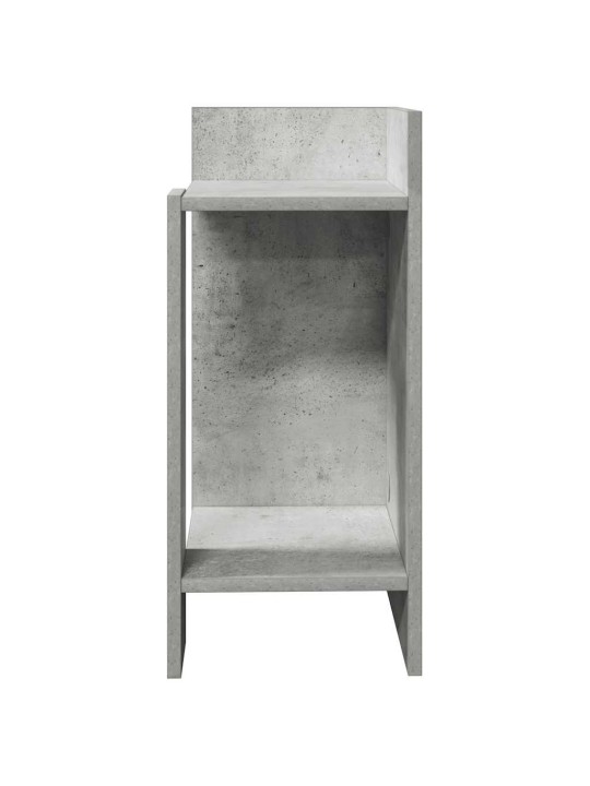 Odkládací stolky s policí 2 ks betonová šedá 25,5x27x60 cm