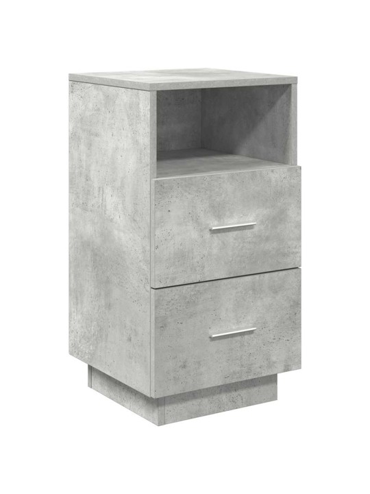 Noční stolky 2 ks se 2 zásuvkami betonově šedé 36 x 36 x 68 cm