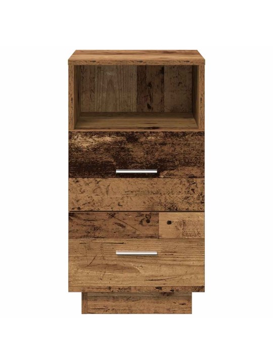Noční stolky 2 ks se 2 zásuvkami old wood 36 x 36 x 68 cm