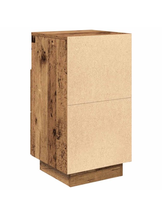 Noční stolky 2 ks se 2 zásuvkami old wood 36 x 36 x 68 cm