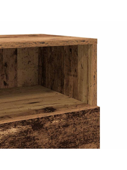 Noční stolky 2 ks se 2 zásuvkami old wood 36 x 36 x 68 cm