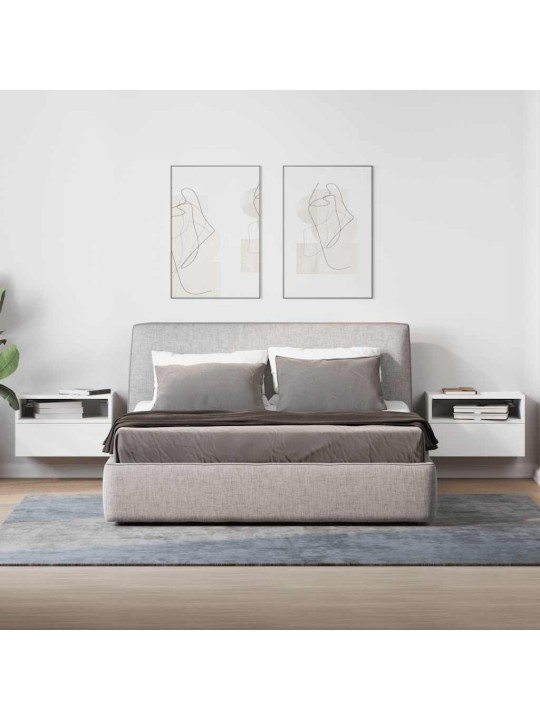 Nástěnné noční stolky 2 ks bílé 45x26x28,5 cm