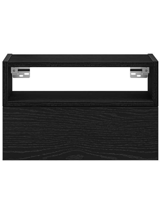 Nástěnné noční stolky 2 ks černé 45x26x28,5 cm