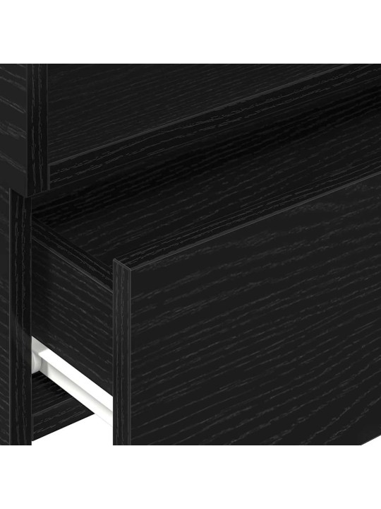 Nástěnné noční stolky 2 ks černé 45x26x28,5 cm