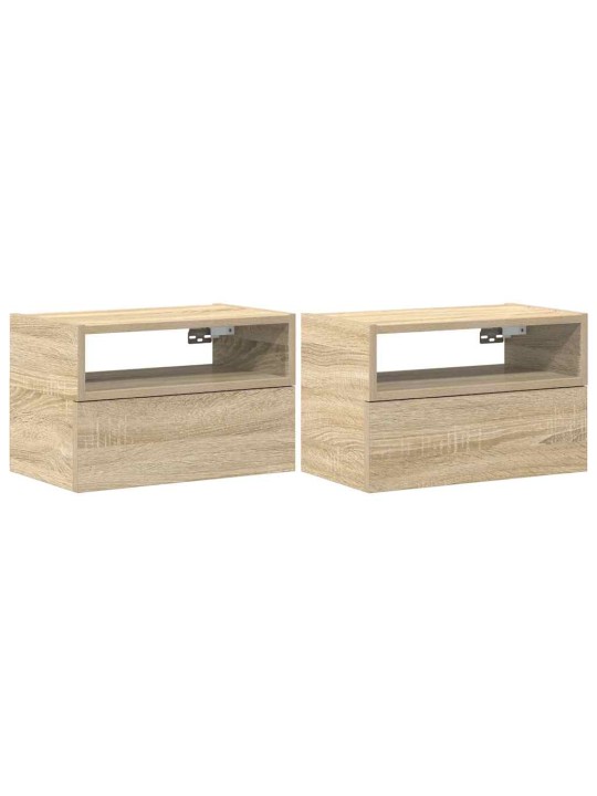 Nástěnné noční stolky 2 ks dub sonoma 45x26x28,5 cm