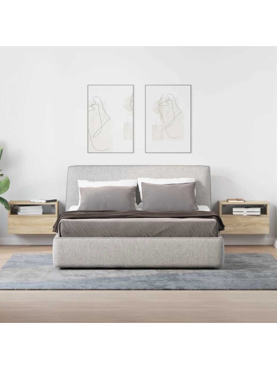 Nástěnné noční stolky 2 ks dub sonoma 45x26x28,5 cm
