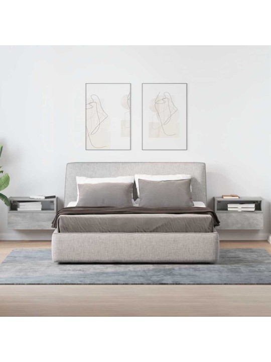Nástěnné noční stolky 2 ks betonově šedé 45x26x28,5 cm