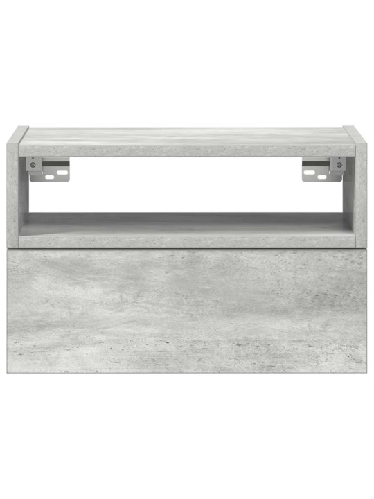 Nástěnné noční stolky 2 ks betonově šedé 45x26x28,5 cm