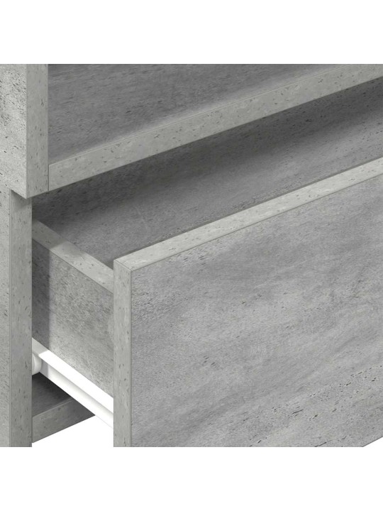 Nástěnné noční stolky 2 ks betonově šedé 45x26x28,5 cm