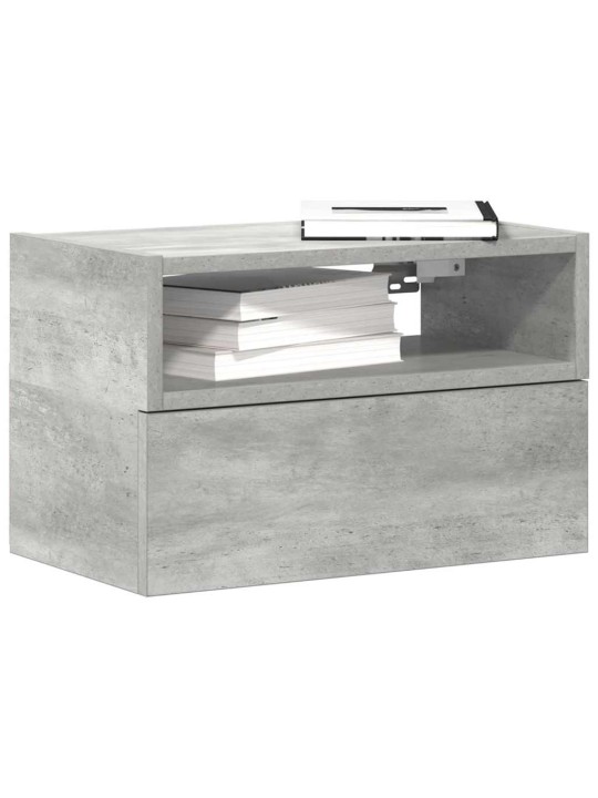 Nástěnné noční stolky 2 ks betonově šedé 45x26x28,5 cm